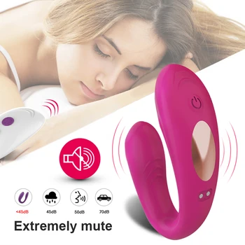 Wireless Vibrator Sex Toys for Women Couples U Shape Dildo Double Penetration Clitoris Stimulator Wearable Female Masturbator 5