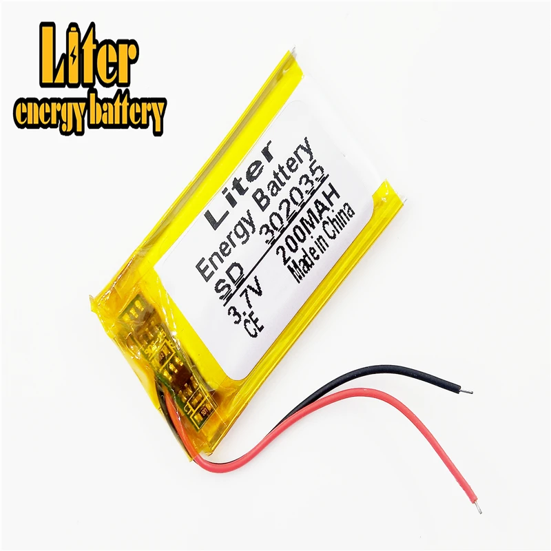 302035 032035 3.7v Lithium Polymer Battery 200mah Mp3 Mp4 Bluetooth 3*20*35mm Lithium Battery Small Stereo Bluetooth Gps