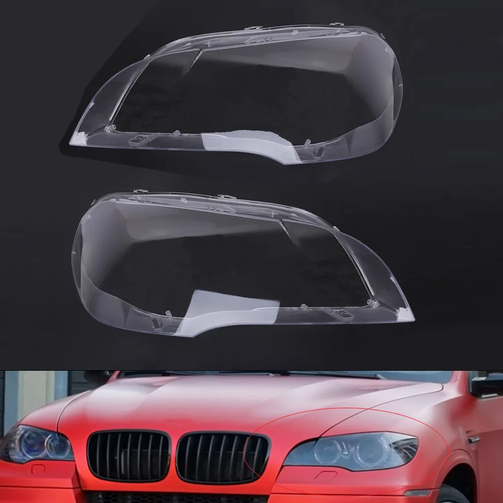 

1 Pair Left&Right Headlight Headlamp Clear Lens Cover Shell Replacement Lampshade For BMW X5 E70 2008-2013 X5M 09-13