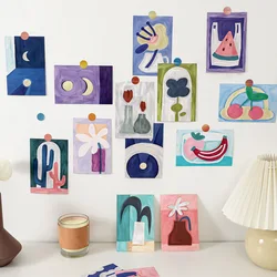 Peinture artistique populaire de dessins animés, carte postale, dessin animé mignon, téléphone portable, compte à main, accessoires de décoration, petite affiche, 15 pouces 