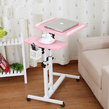Foldable Computer Table Adjustable&Portable Laptop Desk Rotate Laptop Bed Table Can be Lifted Standing Desk With Keyboard
