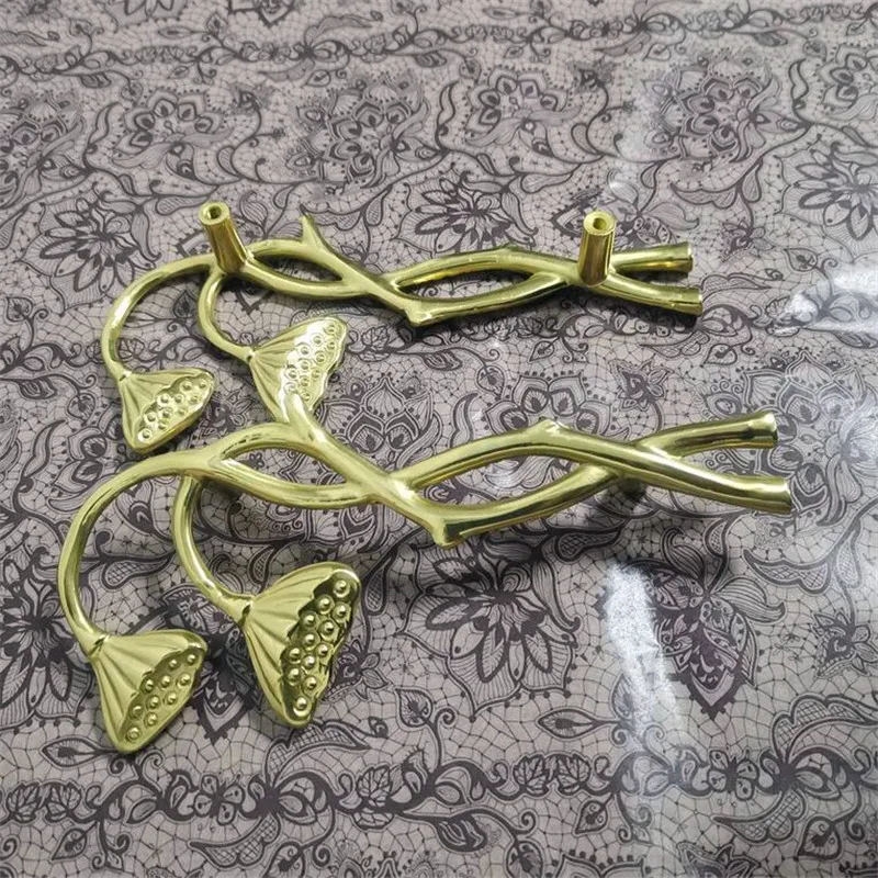 puxador de latão sólido para guarda-roupa, estante,