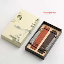 1 компл. Китайский стиль деревянная Закладка с кисточкой выдолбленные Позолоченные ремесло натуральный цвет роскошный подарок для бизнес фестиваль