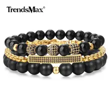 Mix 3 шт./компл. бусины ограненные CZ камень Браслеты для Мужские Женские Золотой Нержавеющая сталь цепи стрейч Напульсники браслет DBM58