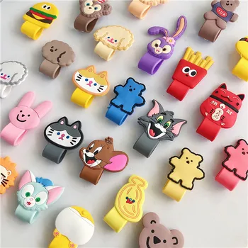

Funny Cute Cable Protector Data Line Cord Protective Case Headphone Winder Cartoon Cover For iPhone USB Charging Cable Winder
