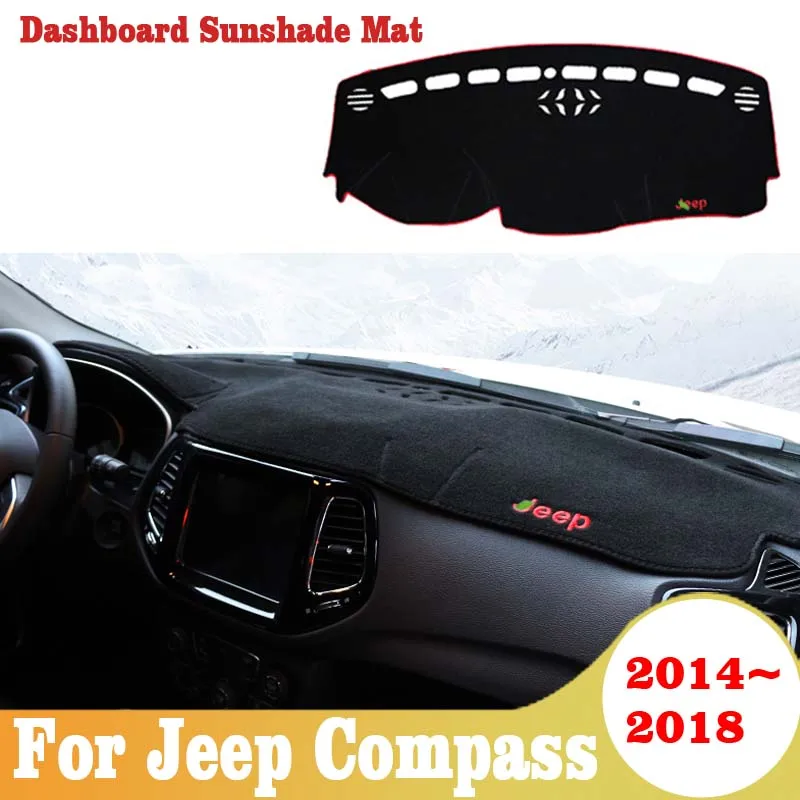 Auto-Armaturenbrett-Schutzmatte, Instrumentenplattform-Abdeckung, Teppiche für Jeep Compass Zubehör