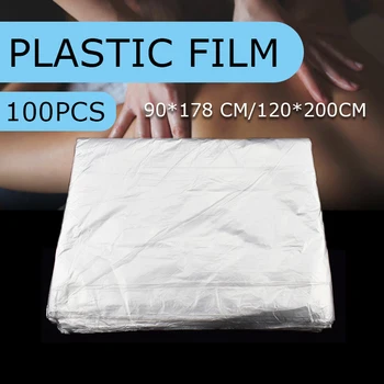 

100pcs/set waterproof Oil proof Spa Massage Bed Cover massage bed table cover sheets Plastic Transparent Beauty Bed Film