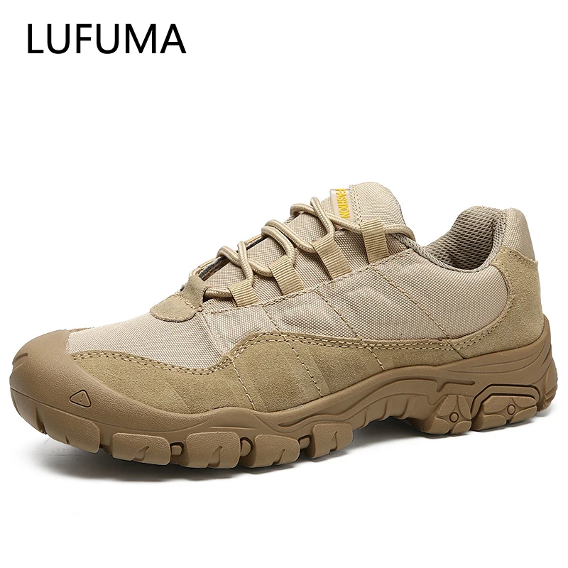 

LUFUMA Male Sneakers Shoes For Men Adult Non-Slip Casual Footwear Outdoor travel hiking shoes Autumn Cow Suede Leather