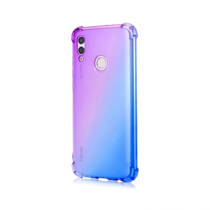 Ударопрочный градиентный цвет термополиуретан чехол для huawei Honor 10 Lite прозрачный