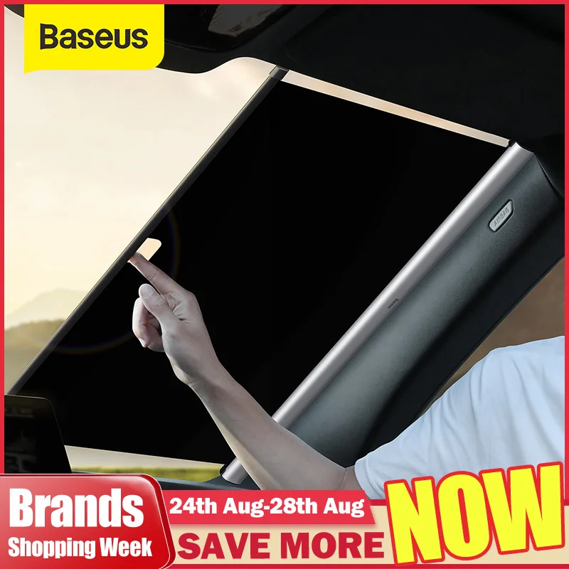 Baseus Auto Parasole Parabrezza Retrattile Finestra di Automobile Ombra Auto Anteriore Blocco di Sole Auto Lunotto Posteriore Pieghevole Tenda Parasole|Parasole per parabrezza| - AliExpress