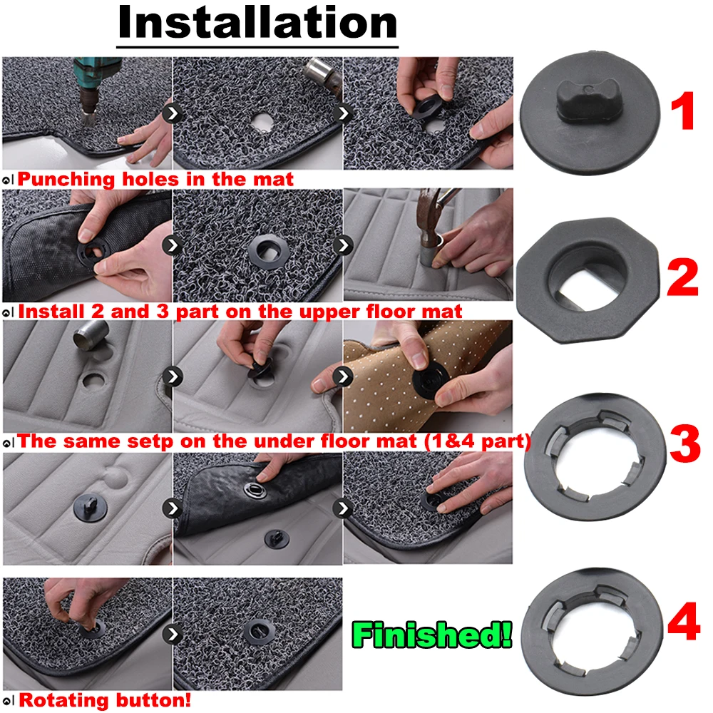 8x Universal Auto Fußmatten Anti-Slip Clips Auto Teppich Befestigung Griffe  Schellen Halter Retention Retainer Auto Styling Werkzeuge