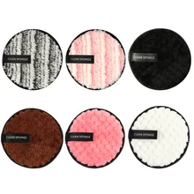 6 шт многоразовый очищающий коврик для макияжа, моющий порошковый спонж из микрофибры для ухода за кожей лица, компрессионный портативный мягкий двухсторонний