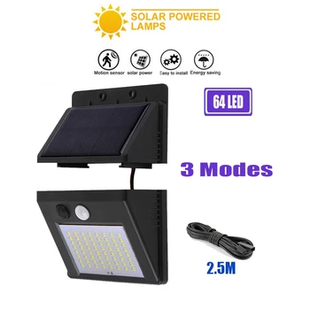 

Solar Panels Led Solar Light for Garden Decoration Lighting 64/30 LEDS IP65 Waterproof & Heatproof Street Wall Lamps optional se