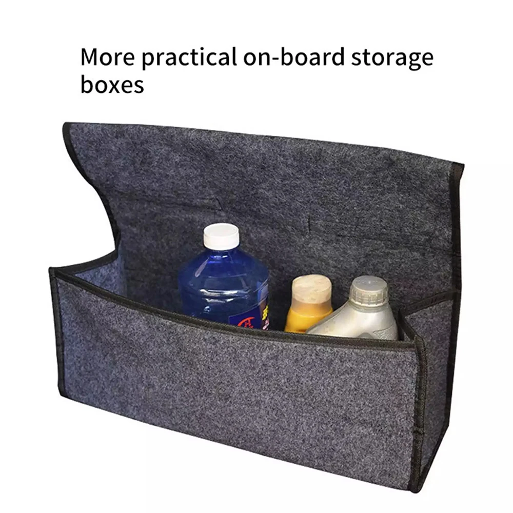 Car storage bag car seat back storage bag boot storage organizer car trunk storage bag car trunk organizer large anti-slip compartment boot storage organizer tool bag car storage bag soft felt box