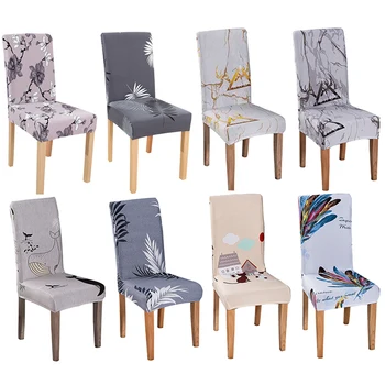 

Modern Stretch Elastic Chair Covers Spandex Dining Removable Slipcovers Chair cover for Kitchen Banquet Dining room Wedding