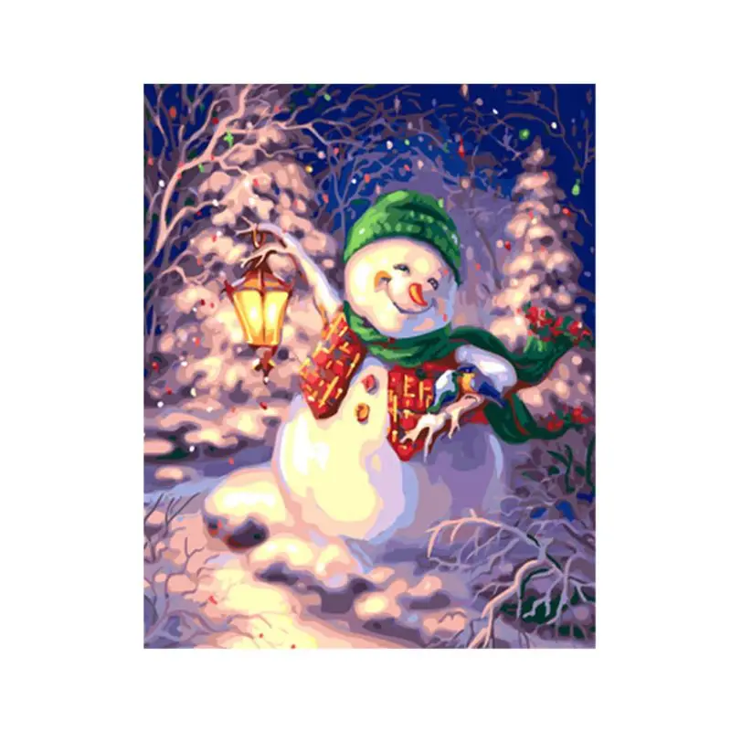 Decorative painting Santa Claus/Snowman/Elk Ornaments Christmas Decorations Paint for Home New Year Noel Decor Navidad