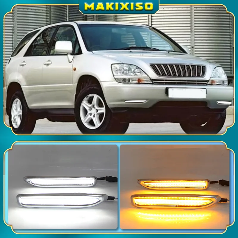 

Светодиодный дневной ходовой светильник для Lexus RX300 RX330 RX350 1998 1999 2000 автомобильные аксессуары Водонепроницаемый ABS 12V DRL противотуманная фара украшение