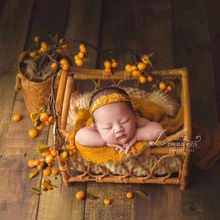 Ручная работа новорожденная кроватка из мешковины детская кровать новорожденный фото реквизит, фотография ребенка винтажная детская корзина,# P2903