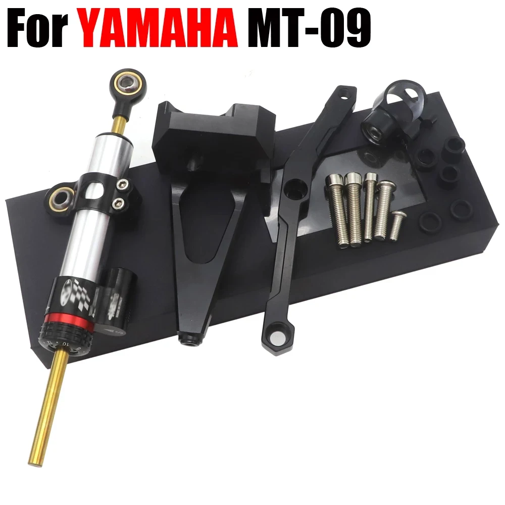 

MT-09 MT09 Motorcycle Steering Stabilize Damper Bracket Mount CNC Motorbike FOR YAMAHA MT-09 MT09 FZ09 FZ-09 2013-2020 2015 2014