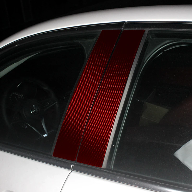 Carbon Fiber Car Window B-pillars Decorative Stickers FOR Alfa Romeo Giulia 2017-2019 Car Styling Trim Accessories