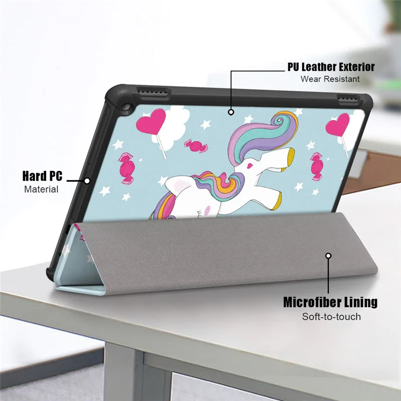 Magnet Stand Smart Case for 8.7 Inch Tablet - Sleek Protective Cover with Multi-Angle Viewing