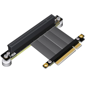 

PCI-E PCI Express 16X to 8X Extension Ribbon Cable with Magnetic Base Express Card Adapter Cable 90 Degree to 180 Degree
