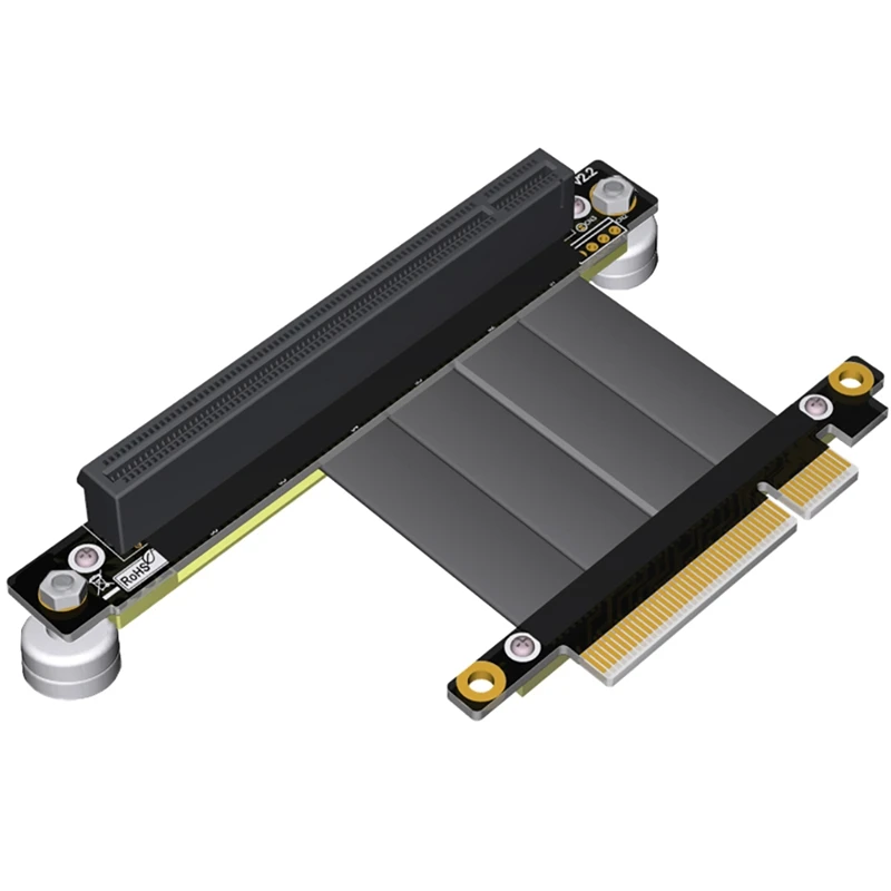 Плоский кабель удлинитель PCI E Express 16X to 8X с магнитным основанием и адаптером для