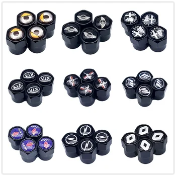 

4pcs BLACK Aluminum Wheel Tire Valve Caps for ford Mustang Citroen Daewoo Volvo lada opel alfa saab fiat AMG skoda Mercedes kia