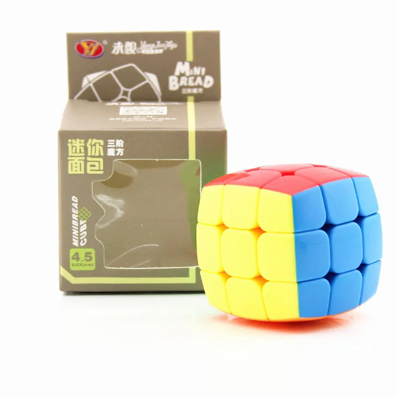 45mm YongJun YJ мини-брелок для хлеба 3x3x3 20 мм 35 мм 45 мм волшебный кубик Профессиональный Многоцветный ультра-Гладкий 3x3 скоростной кубик-головоломка детская игрушка - Цвет: 45mm