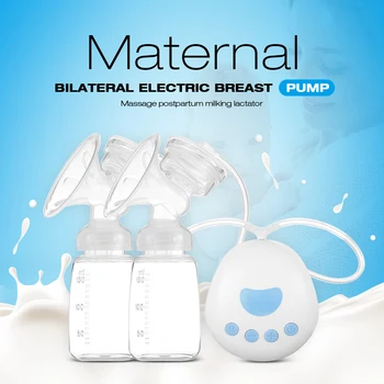 

RealBubee Maternal Bilateral Electric Breast Pump Massage Postpartum Milking Lactator 150ML Heat-resistant for Infant Baby Care