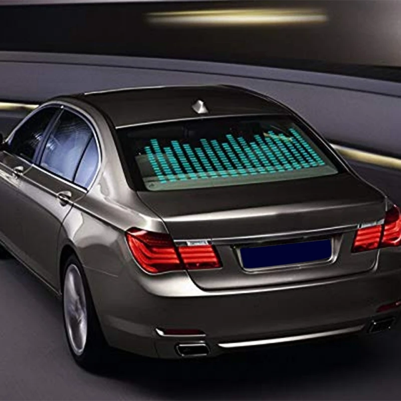 Автомобильный синий светодиодный музыкальный Ритм вспышка светильник Датчик