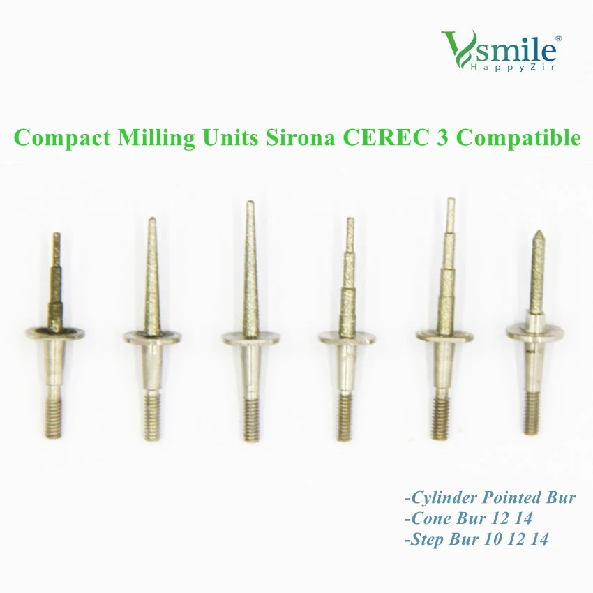 Sirona Cad Cam Machine Frese Compatte Cerec 3 Frese Dentali Frese A Cono A Punta Cilindrica Frese Per Laboratorio Odontotecnico