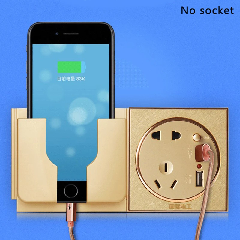 

2019 New Wall Socket Phone Holder Smartphone Accessories Stand Support For Mobile Phone Apple Samsung Huawei Phone Holder Plug