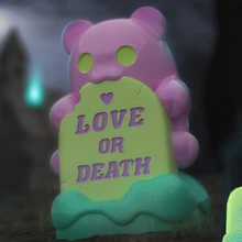 Originale ShinWoo Ghost Bear Love and Death Series scatola cieca giocattoli modello conferma stile simpatico Anime figura regalo scatola a sorpresa