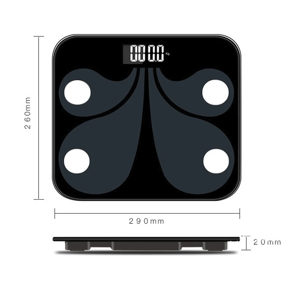 Bluetooth напольные весы USB перезаряжаемые Смарт цифровые весы для ванной комнаты со смартфоном приложение беспроводной BMI весы