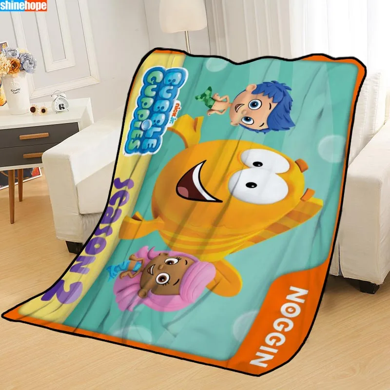 Новое поступление Bubble Guppies одеяло s печать мягкий сон одеяло на дом/диван/офис портативный дорожный Чехол Одеяло 100X125 см - Цвет: Blanket 3