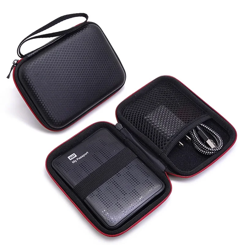 Portable hard drive bag Hard drive box Hard drive case Electronic accessories case Digital accessories bag GUANHE 2.5" Hard Drive Cases bag Shockproof Waterproof HDD Bag For Seagate Slim Hard Disk Backup Plus Slim 500G 1TB WD Passport