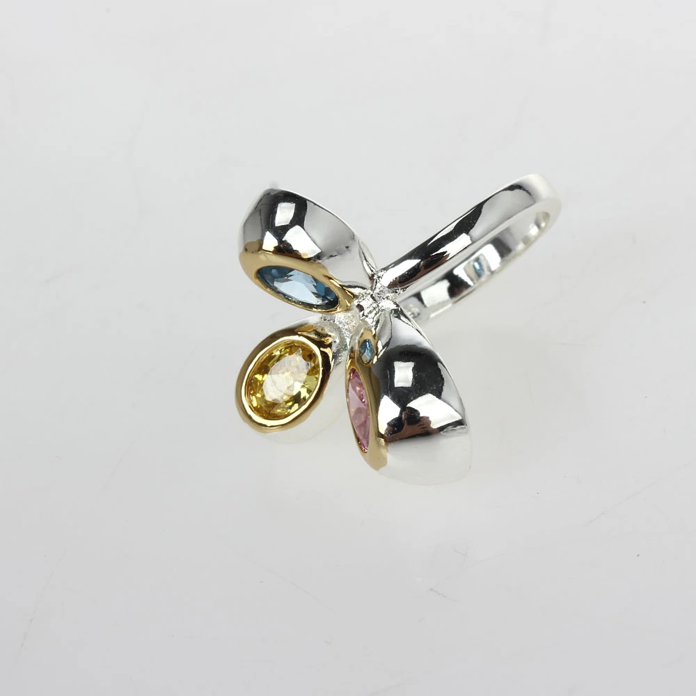 Goede DreamCarnival1989 Originele Bloem Ring Voor Vrouwen Multi color Zirkoon Overdreven Persoonlijkheid Design Fashion Gift Grote Verkoop WA11791