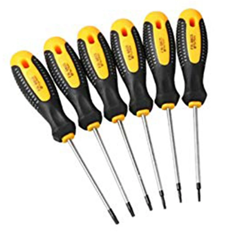 1 Набор CR-V Torx отвертка набор с отверстием Магнитный T5-T10 отвертка набор для ремонта телефона набор ручных инструментов