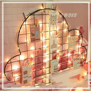 

2/4m Photo Clamps LED Lights String Battery Charging Copper Wire Warm White/Colorful Light Party Bar Decorative Accessories