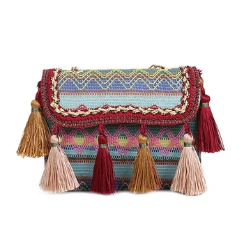 

FGGS-Wild Small Tassel Woven Bag Small Fresh Fashion Shoulder Messenger Bag