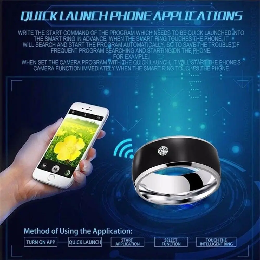 Многофункциональное кольцо на палец с NFC, интеллектуальное портативное ...