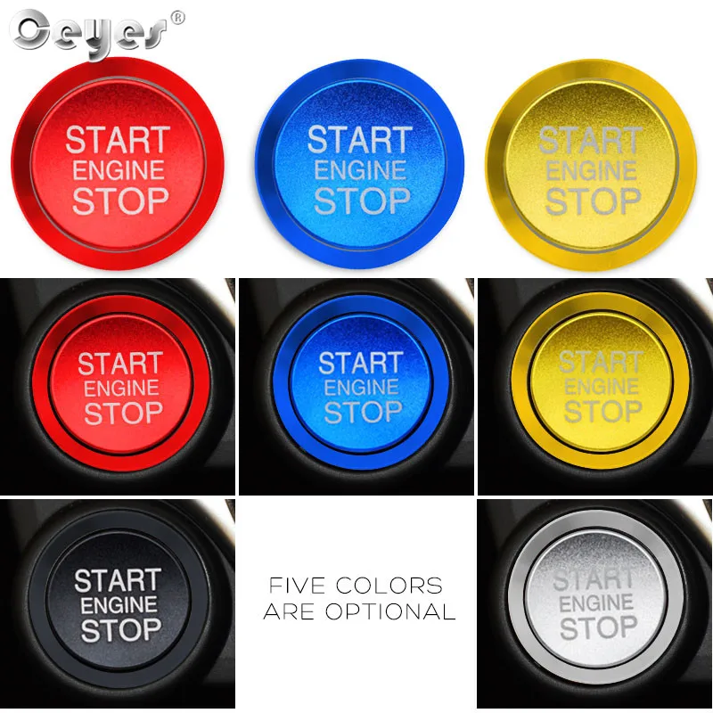Car Sticker Covers Ceyes Car Styling Start Stop Engine Button Ring Cover Stickers For Alfa Romeo Mito 159 147 156 Giulietta Stelvio 166 Accessories