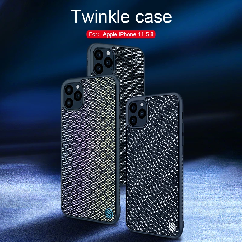 

Case For iphone 11 Pro Max NILLKIN Weave Netting Back Cover Case For iphone 11 5.8 6.1 6.5"