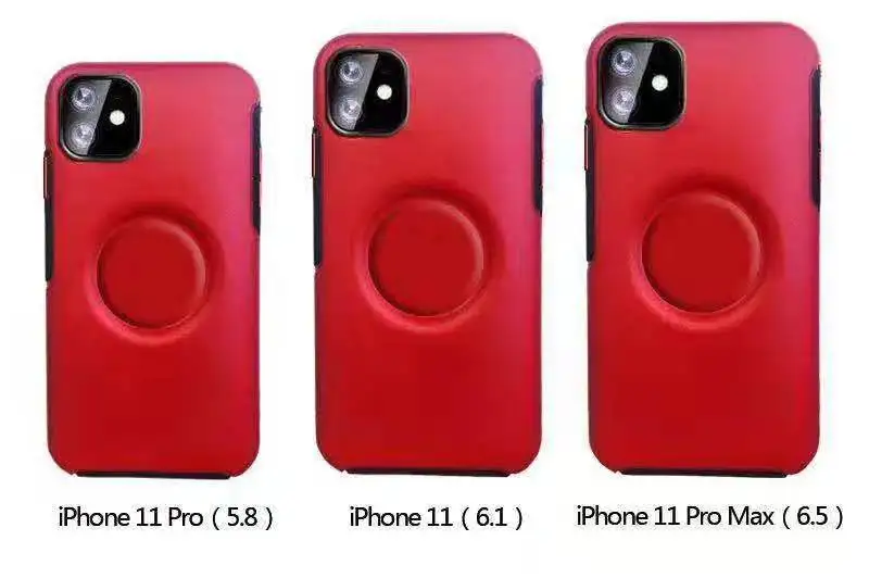 Мягкий силиконовый захват держатель чехол для Apple Iphone 11 Pro 11pro Max роскошный кронштейн Стенд чехол - Цвет: Красный