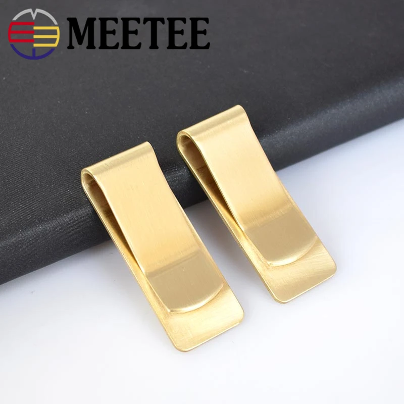 2 шт. Meetee 50*20 мм Ретро латунная Толстая стильная пряжка кошелек для мужчин и женщин