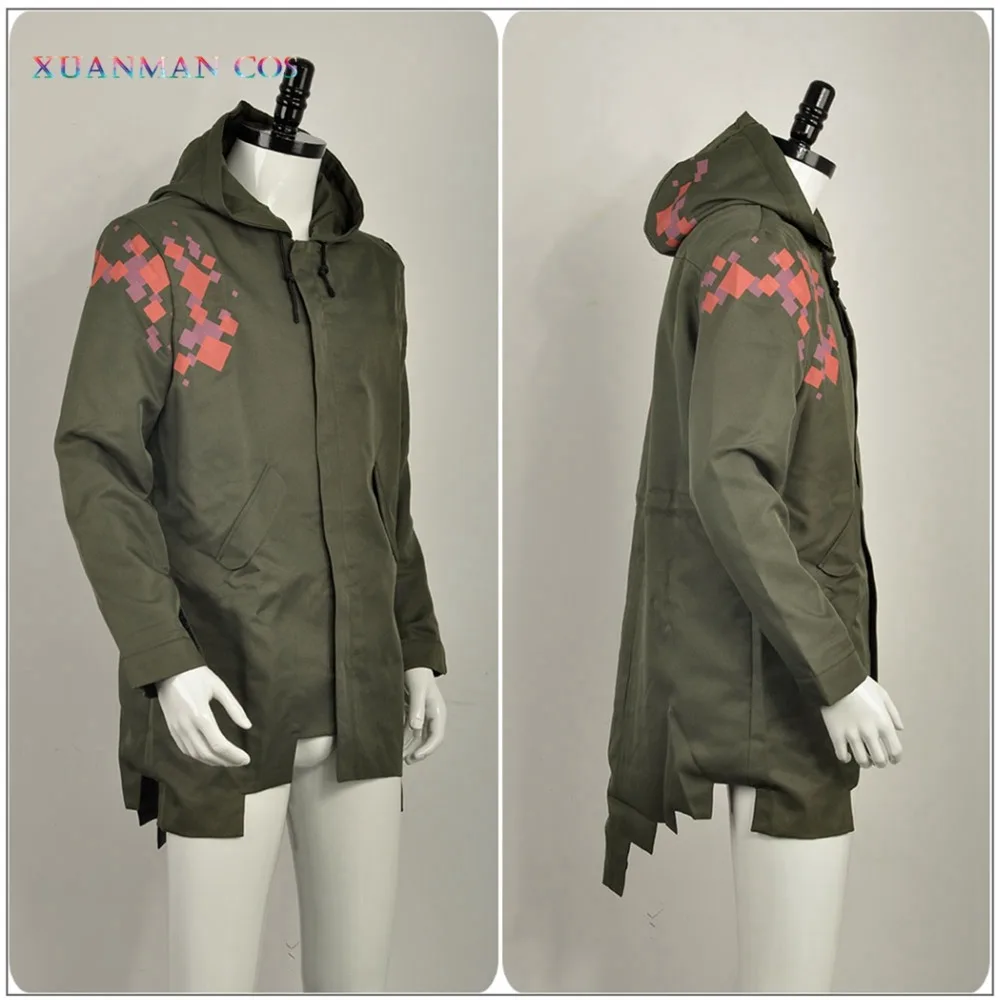 Super Danganronpa 2 Nagito Komaeda Nagito Army Green Color Jacket ONLY Cosplay Costume Clothing Custom with Real Pockets (3)