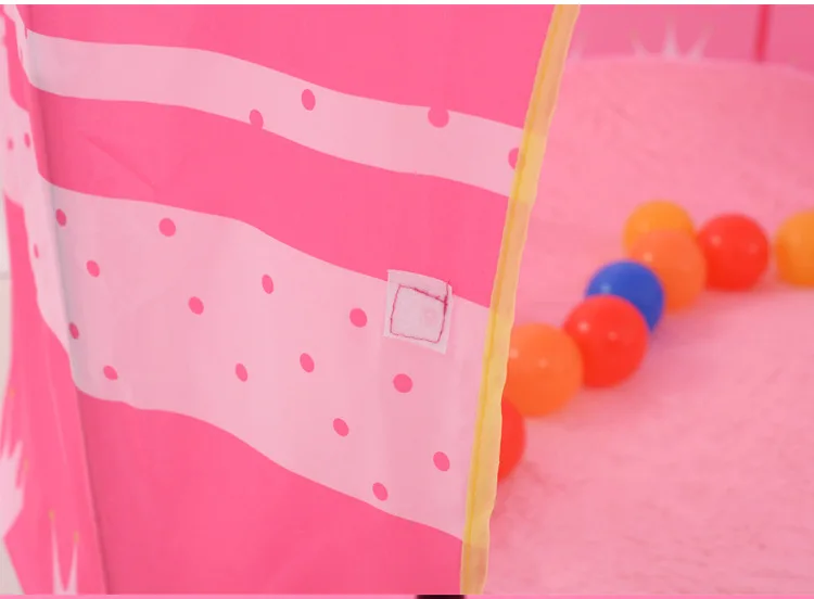 Castelo das Crianças Barraca de Camping Tenda para Crianças Casa de Jogo Coberta Brinquedo Portátil Dobrável Rosa Azul 9 Academia de bebê