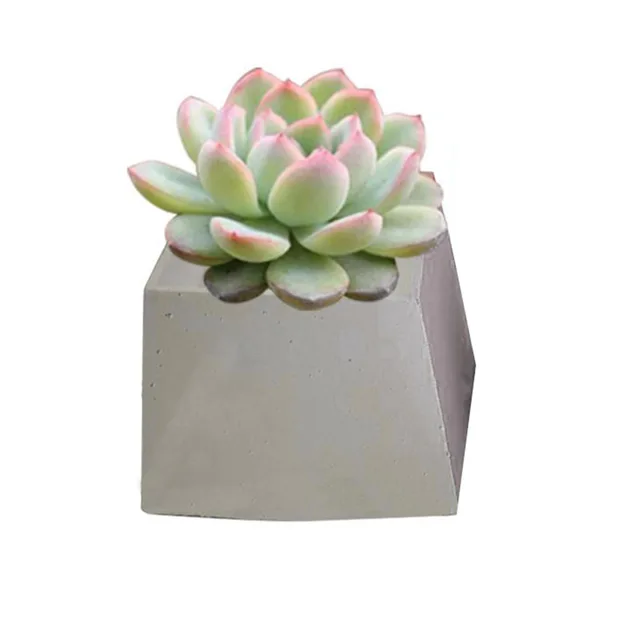 Mini Négyzet Alakú Zamatos Növényi Virág Edény Szilikon Barkácsbeton Cement Agyag Penész Virágcserapu Geometriai Gipszerőlap - Image 3