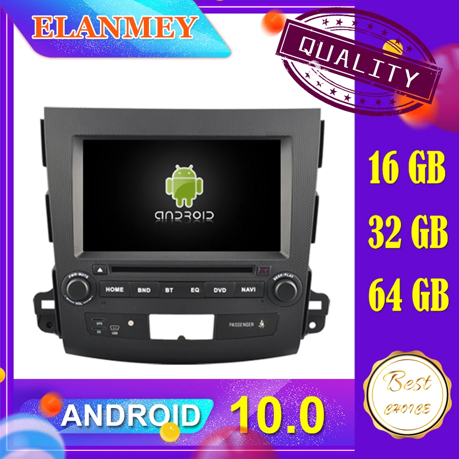 Новейшая автомобильная Android 10,0 аудио-видео система подходит для Mitsubishi Outlander 2006-2012 автомобильная навигация радио мультимедиа DVD Функция